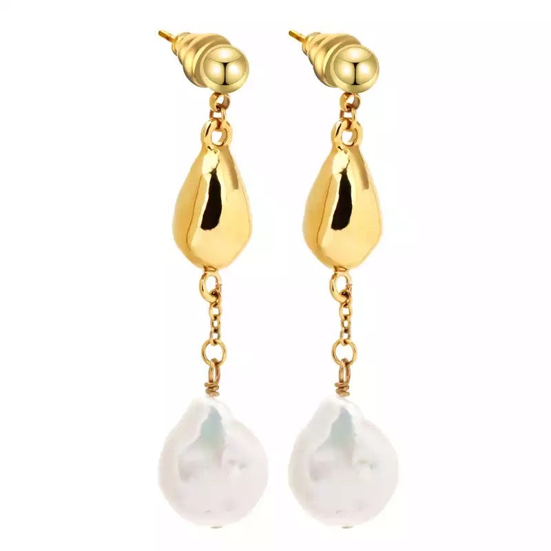 Layla Pearl Drop Earring Earring Sahira Jewelry Design 