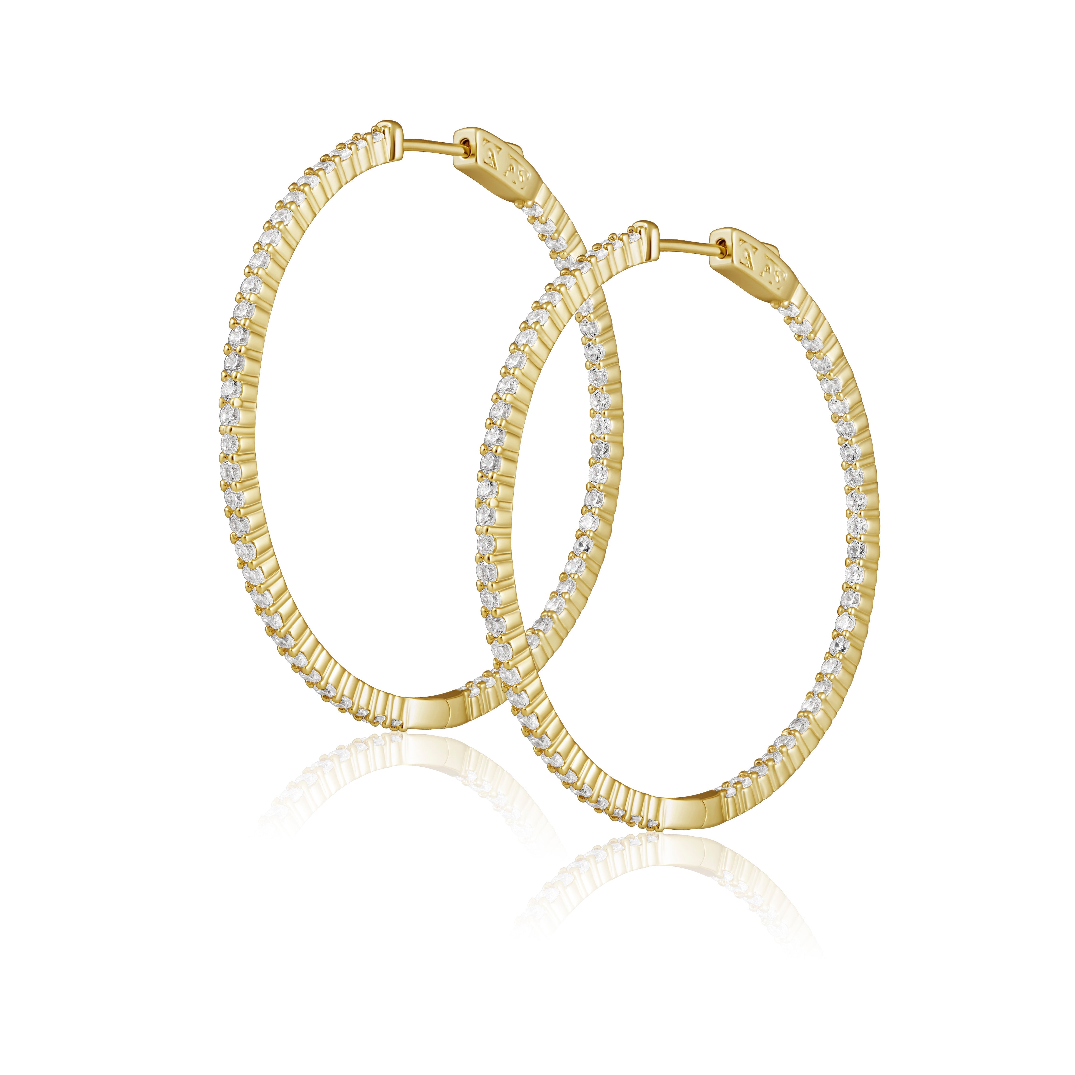 Lyra Cz Hoop Earring Sahira Jewelry Design