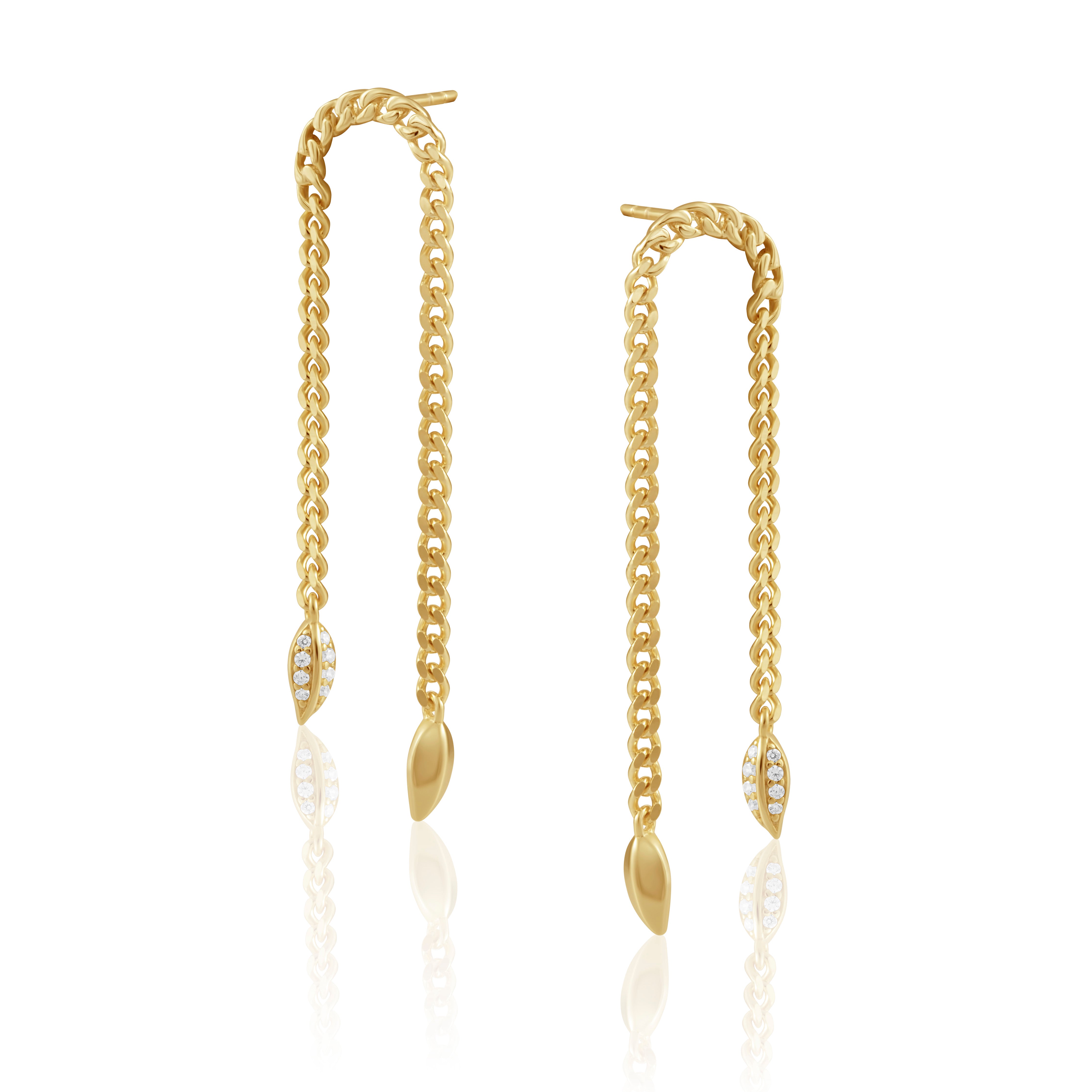 Melinda Chain Drop Earring Earrings Sahira Jewelry Design