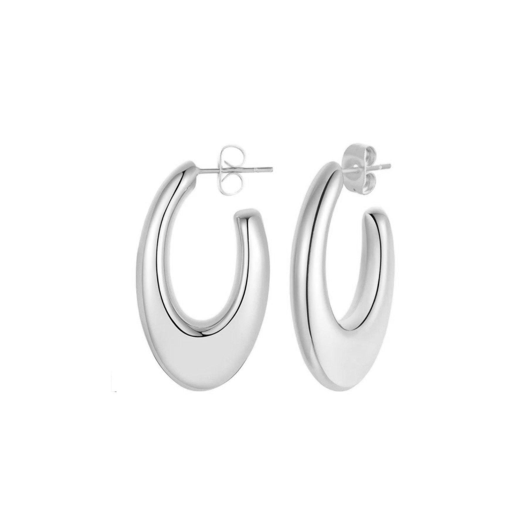 Owen Hoop - 30mm Earring Sahira Jewelry Design Silver