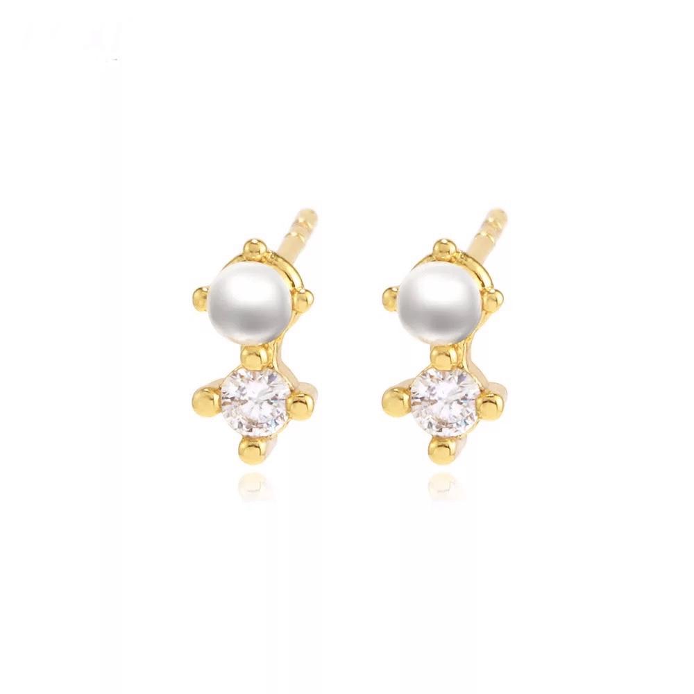 Tiny Pearl Studs Sahira Jewelry Design