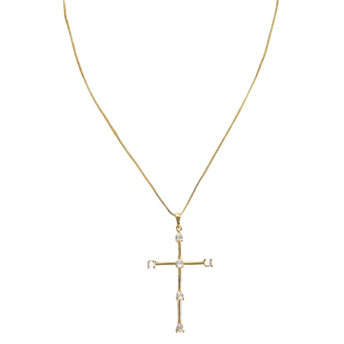 Tom'e Cz Cross Necklace Necklaces Sahira Jewelry Design