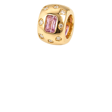 Chunky Light Pink Spacer Charm