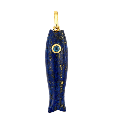 Lapis Lazuli Fish Charm