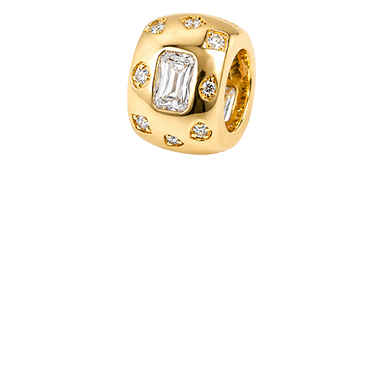 Chunky CZ Spacer Charm
