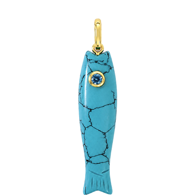 Turquoise Fish Charm