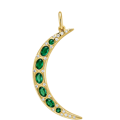 Emerald Moon Charm