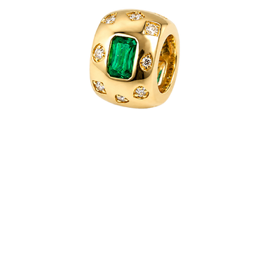 Chunky Emerald Spacer Charm