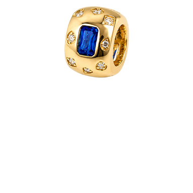 Chunky Sapphire Spacer Charm