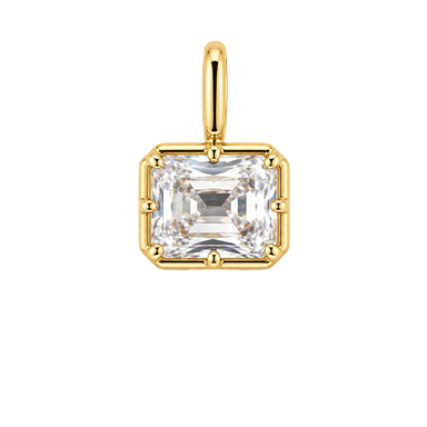Emerald Cut Bezel Charm