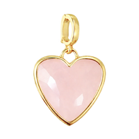 Pink Quartz Heart Charm