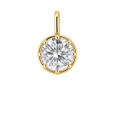 Round Cut Bezel Charm