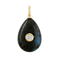 Teardrop Quartz Charm