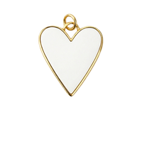 White Heart Charm