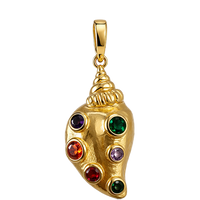 Rainbow Conch Shell Charm