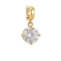 Round Cut Charm - Gold