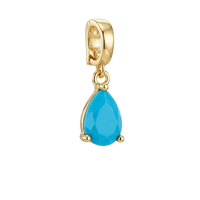 Pear Cut Charm Turquoise