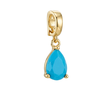 Pear Cut Charm Turquoise