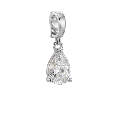 Pear Cut Charm - Silver