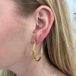 Twist Knot Gold Hoops