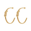 Twist Knot Gold Hoops