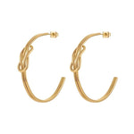 Twist Knot Gold Hoops