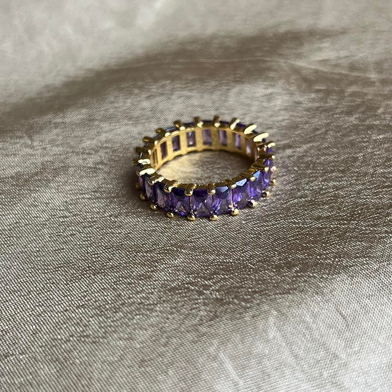Purple Baguette Ring