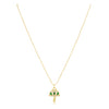 Alice Emerald Mushroom Pendant Necklace