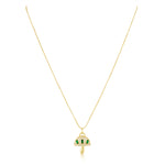 Alice Emerald Mushroom Pendant Necklace