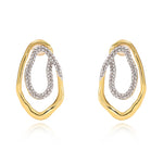 Harper Two Tone Pave Earring