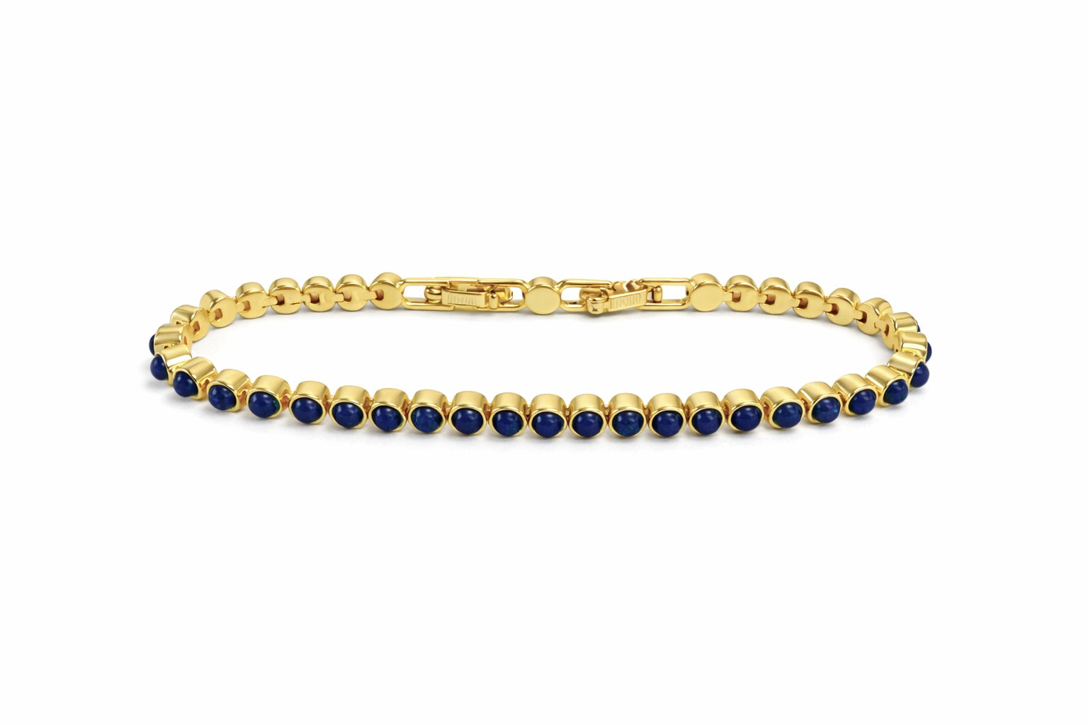 Lapis Lazuli Cabochon Tennis Bracelet