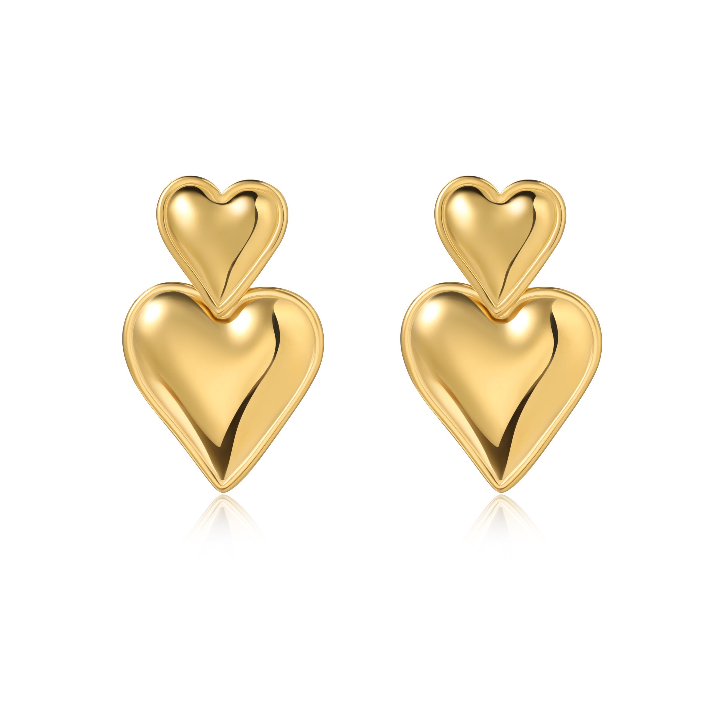 Shop Jewellery Online - Urith Heart Earring In Gold With Diamonds