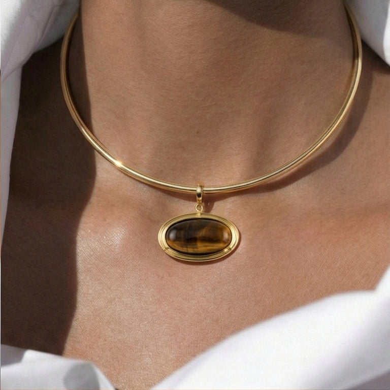 Oval Tiger Eye Charm