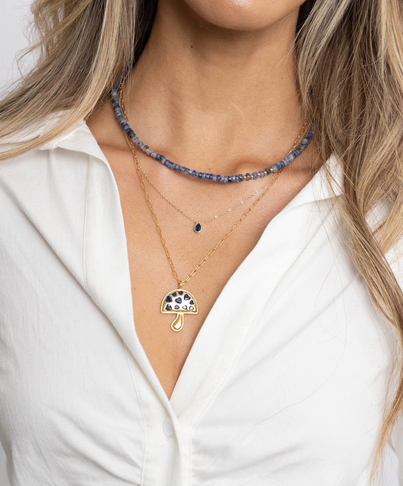 Ines Raindrop Necklace Sapphire