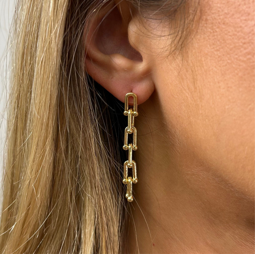 U Link Drop Earring