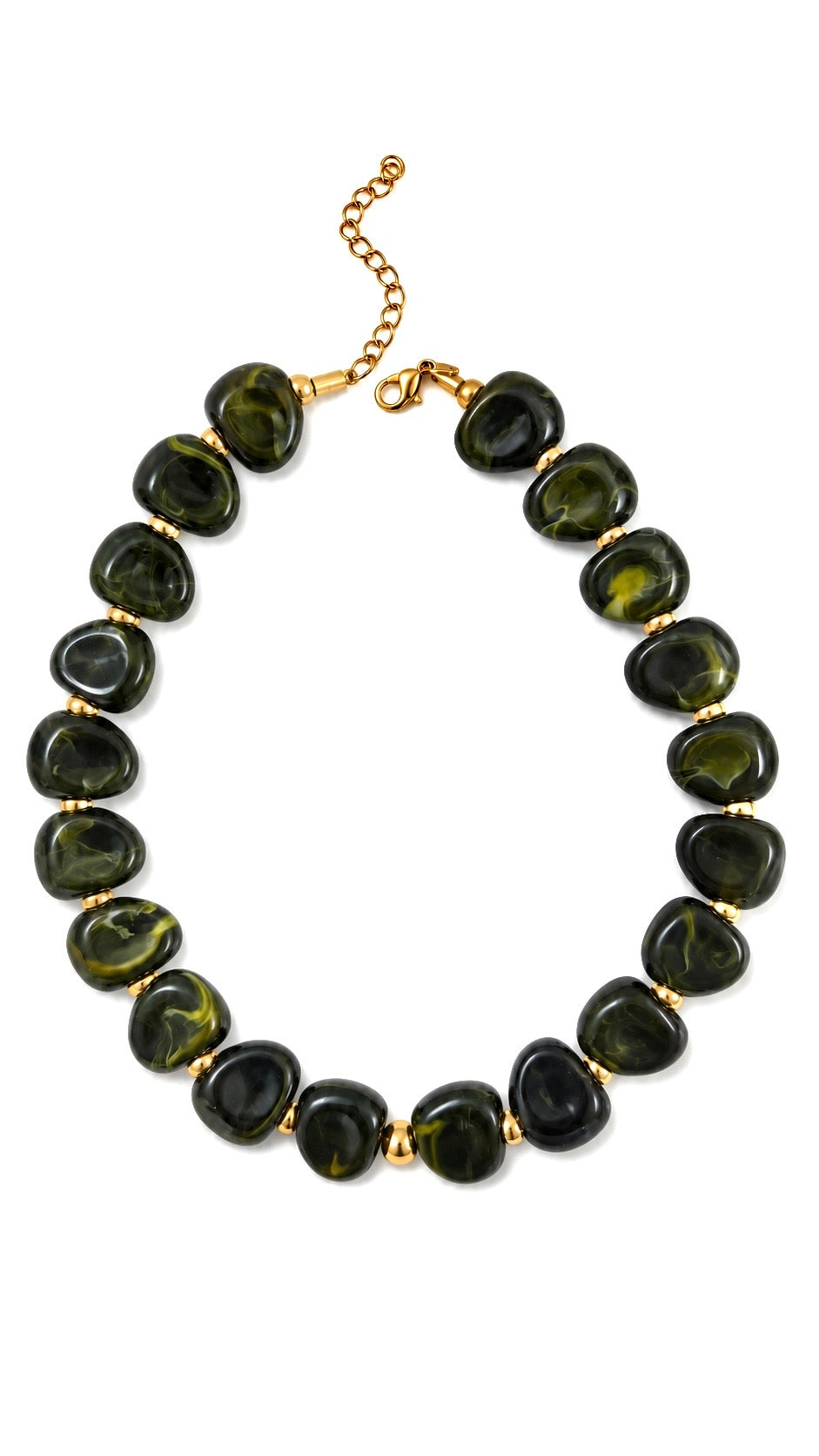 Sylvan Olive Beaded Necklace