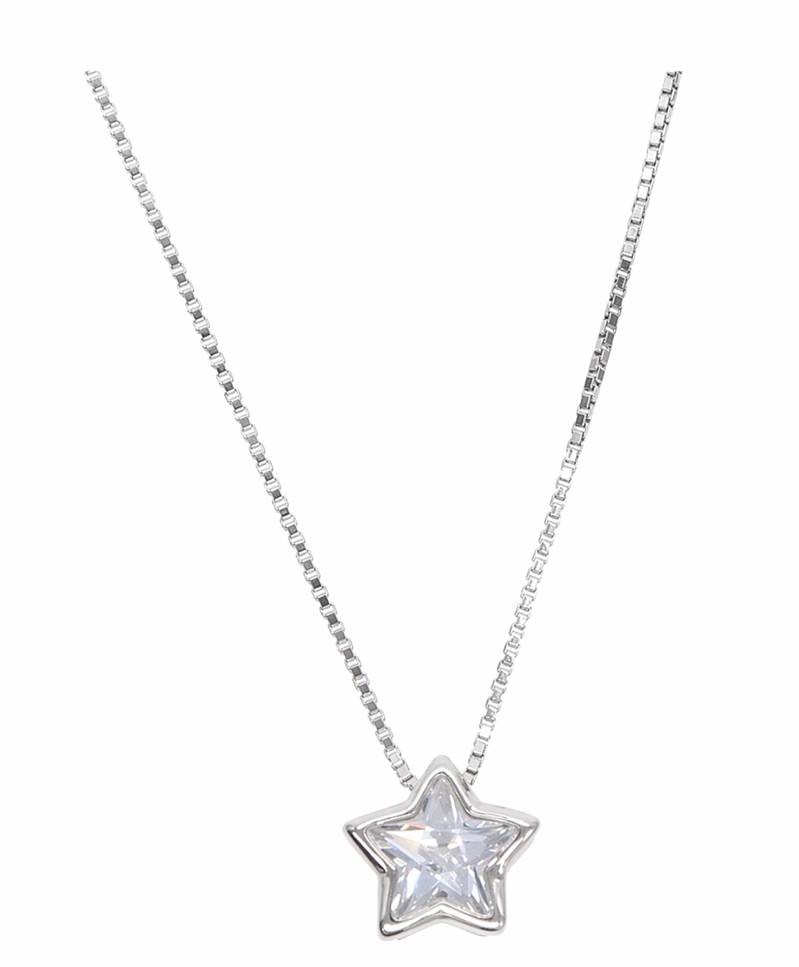 Collar con bisel CZ - Estrella