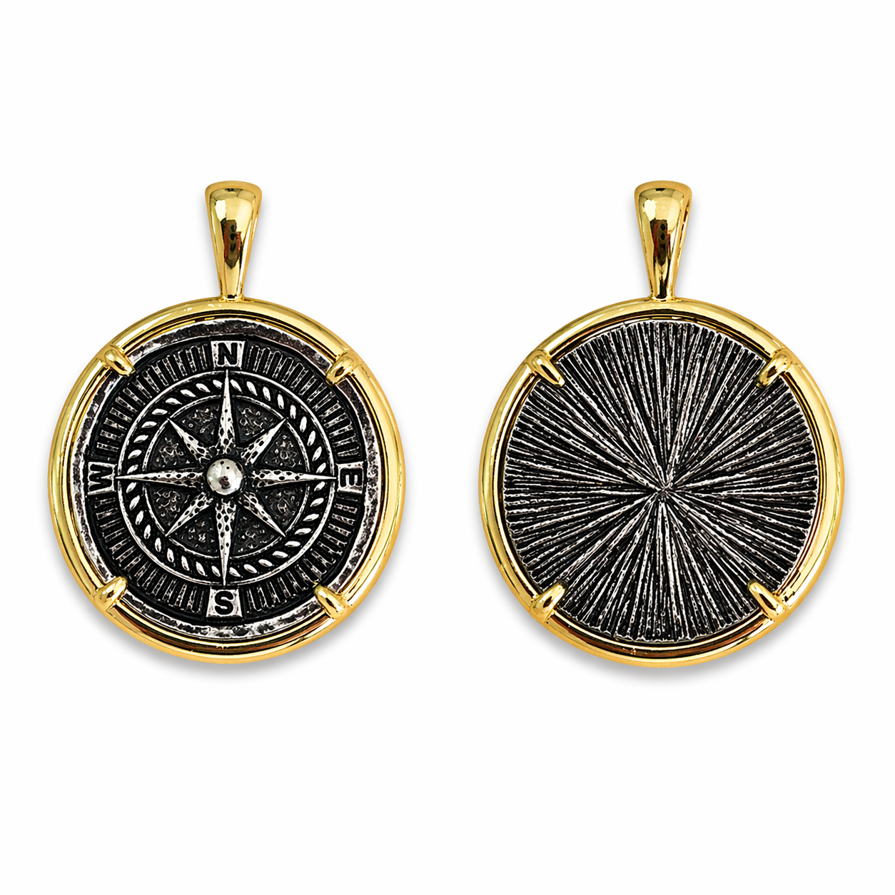 Compass Coin Necklace