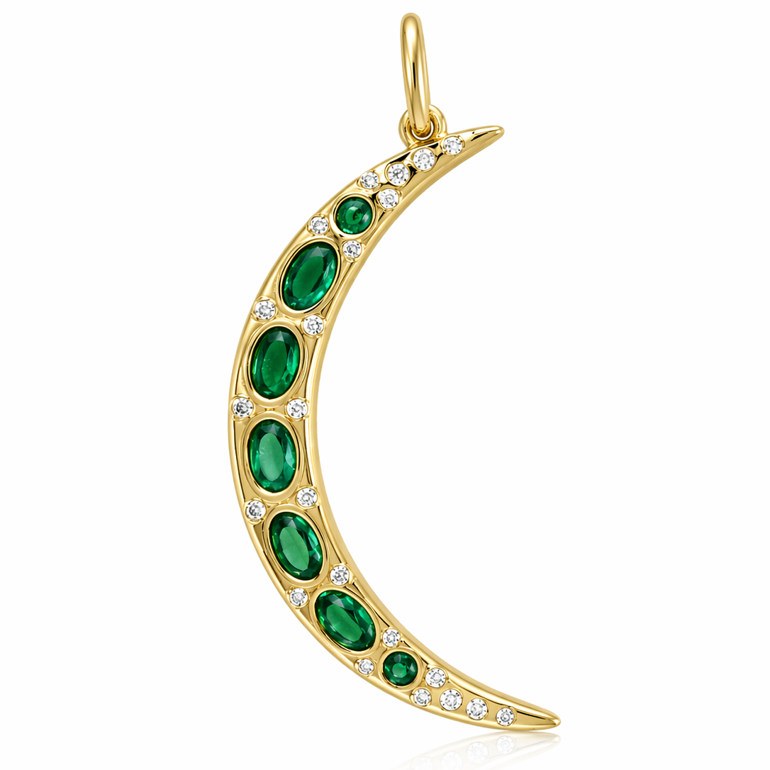 Emerald Moon Charm