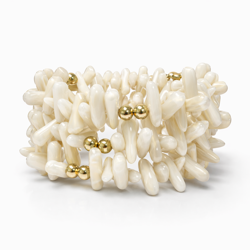 Ivory Coral Wrap Bracelet