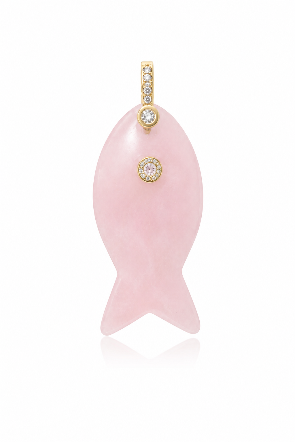 Nori Pink Quartz Fish Charm