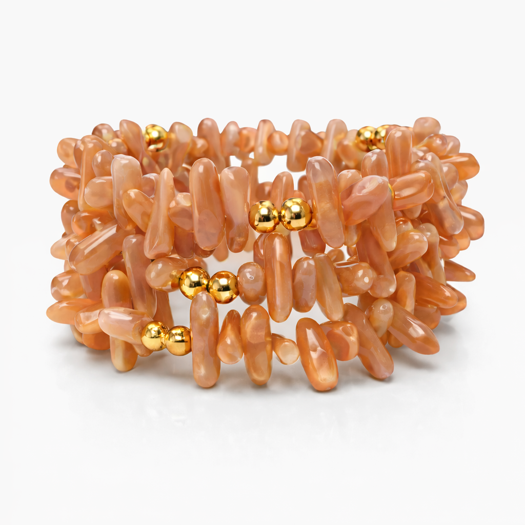 Sunset Coral Wrap Bracelet