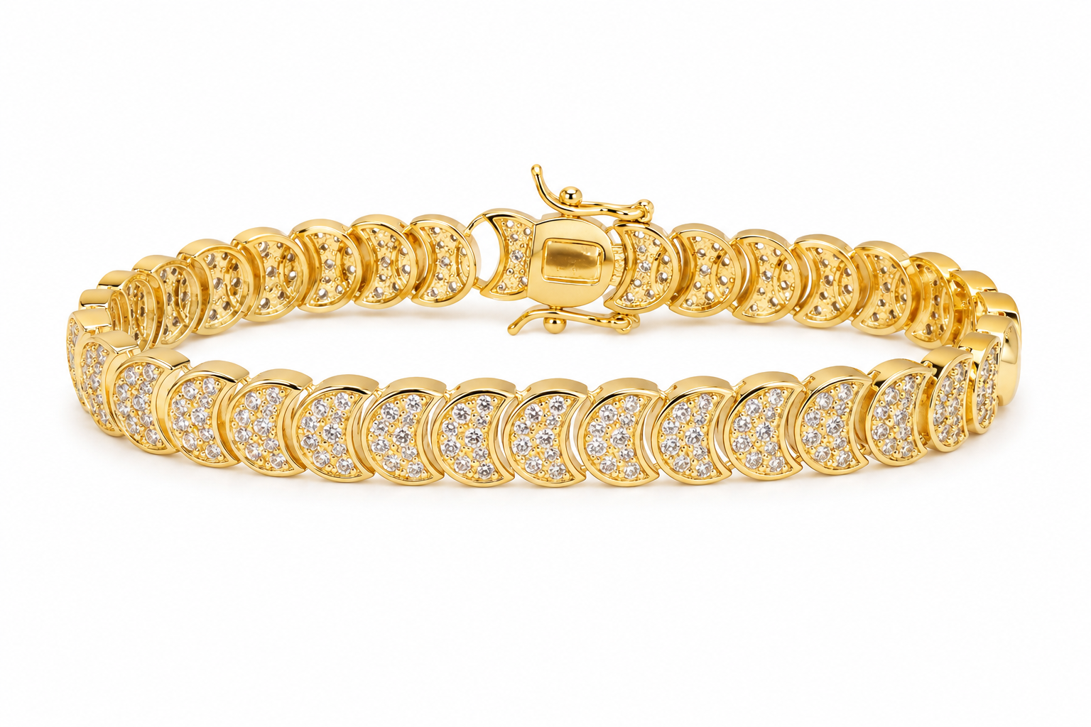 Crescent Tennis Bracelet