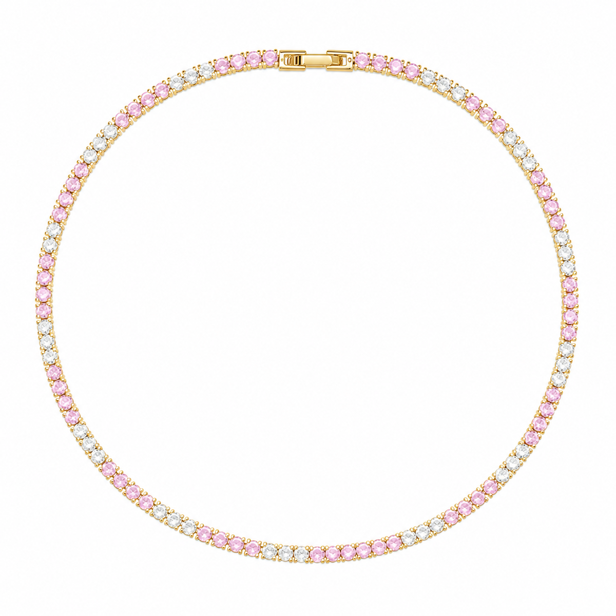 Josephine Tennis Necklace Light Pink