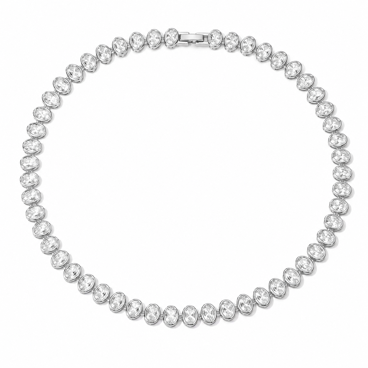 Oval Bezel Tennis Choker