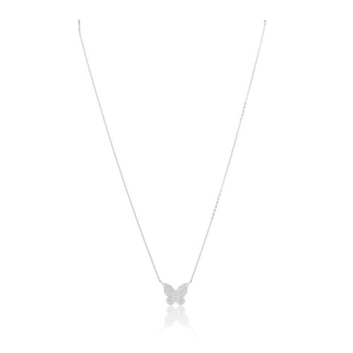 Elsie Pave Butterfly Necklace