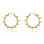 Erin Studded Hoops - Small