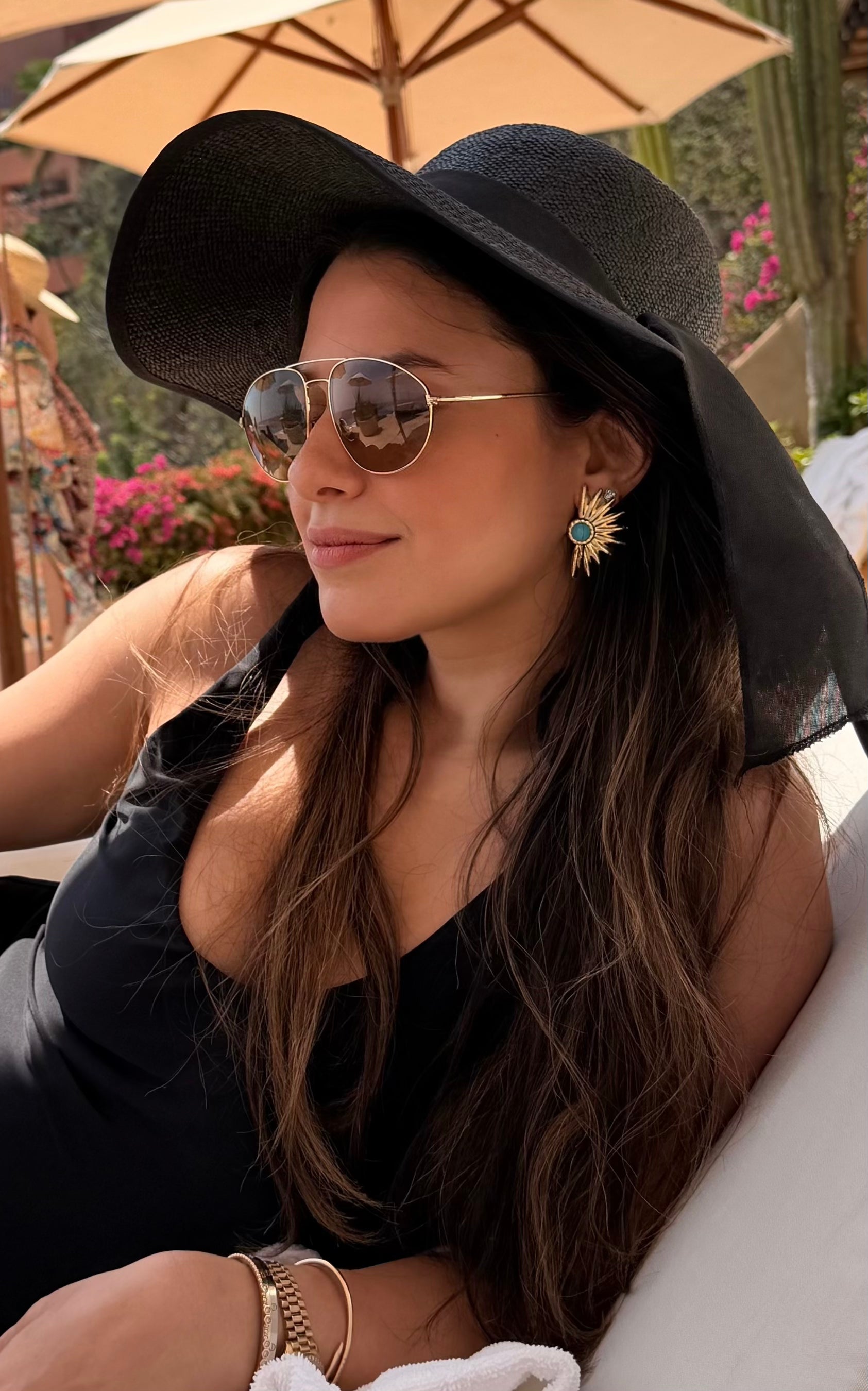 Turquoise Sunburst Earrings