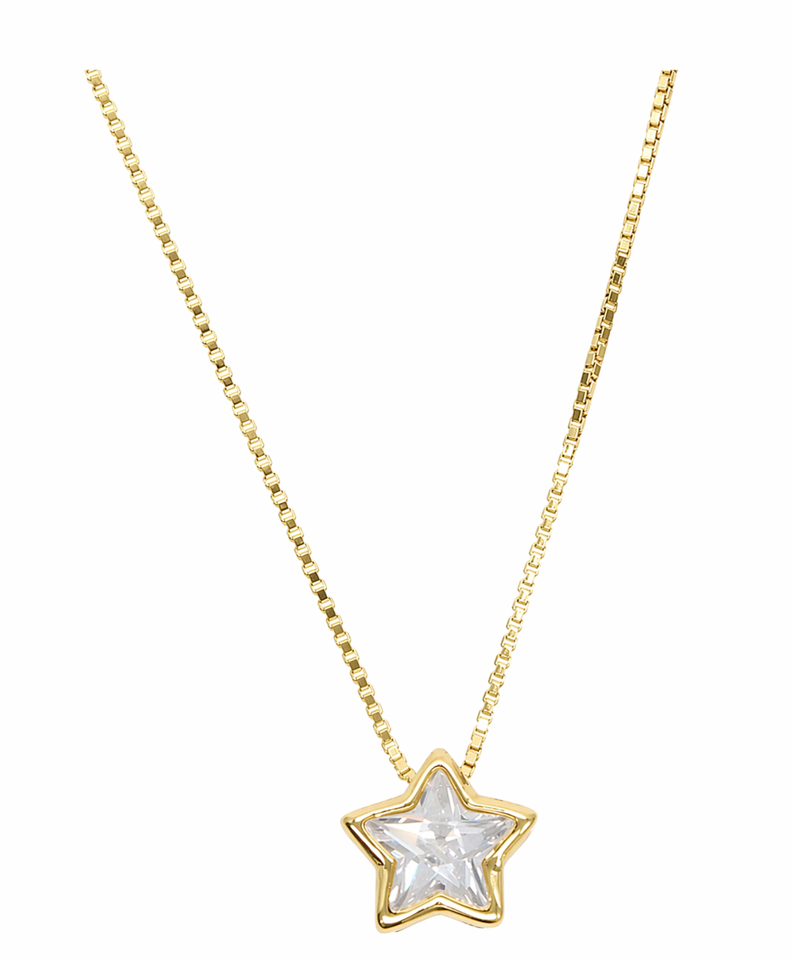 Collar con bisel CZ - Estrella