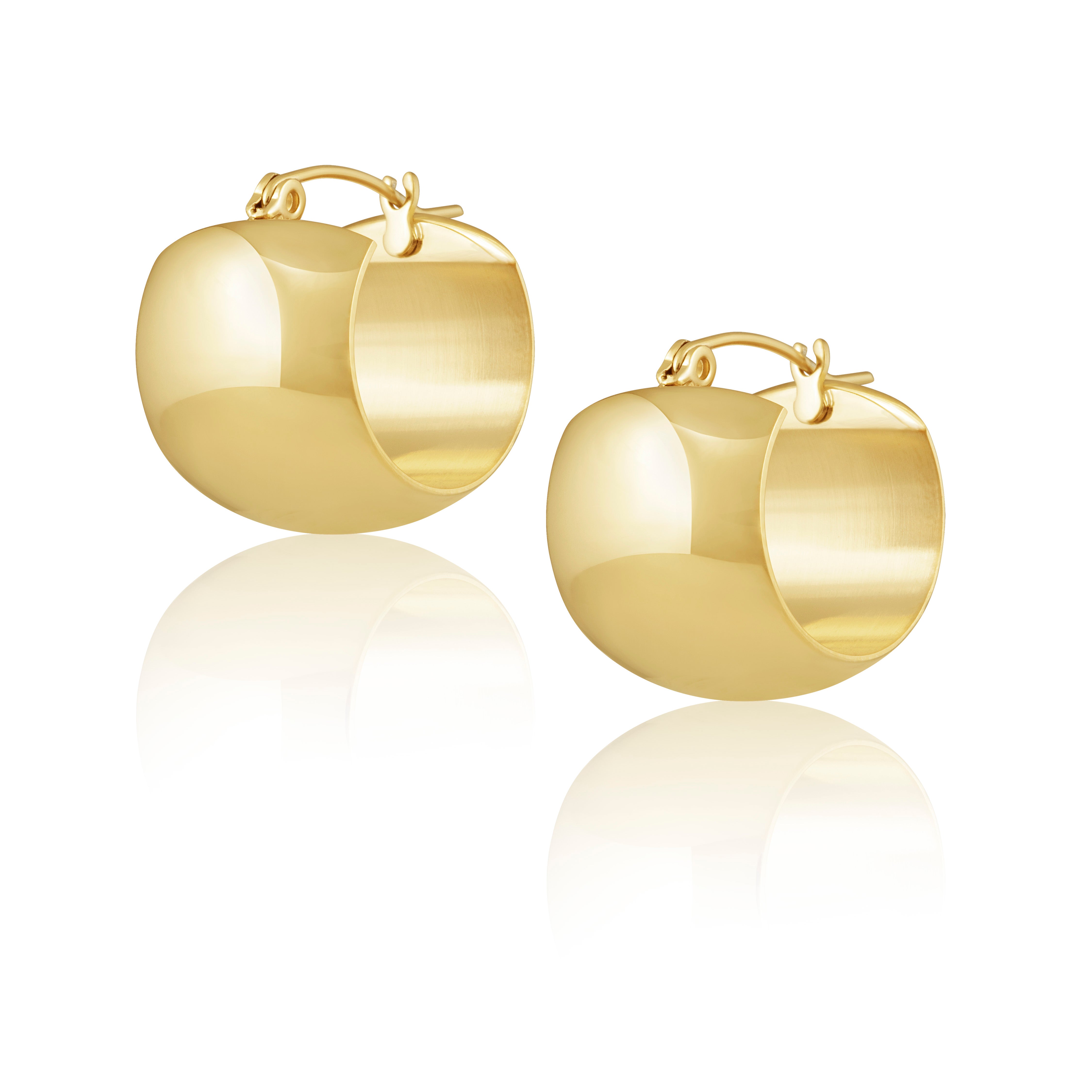 Lightweight gold tube hoop earrings hypoallergenic tarnish resistant everyday wear Merris hoops